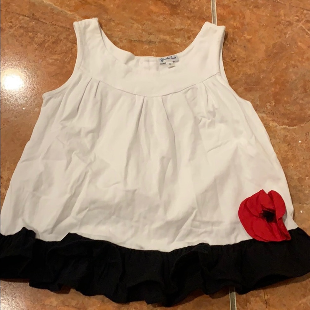 Girls Tank Top with Flower